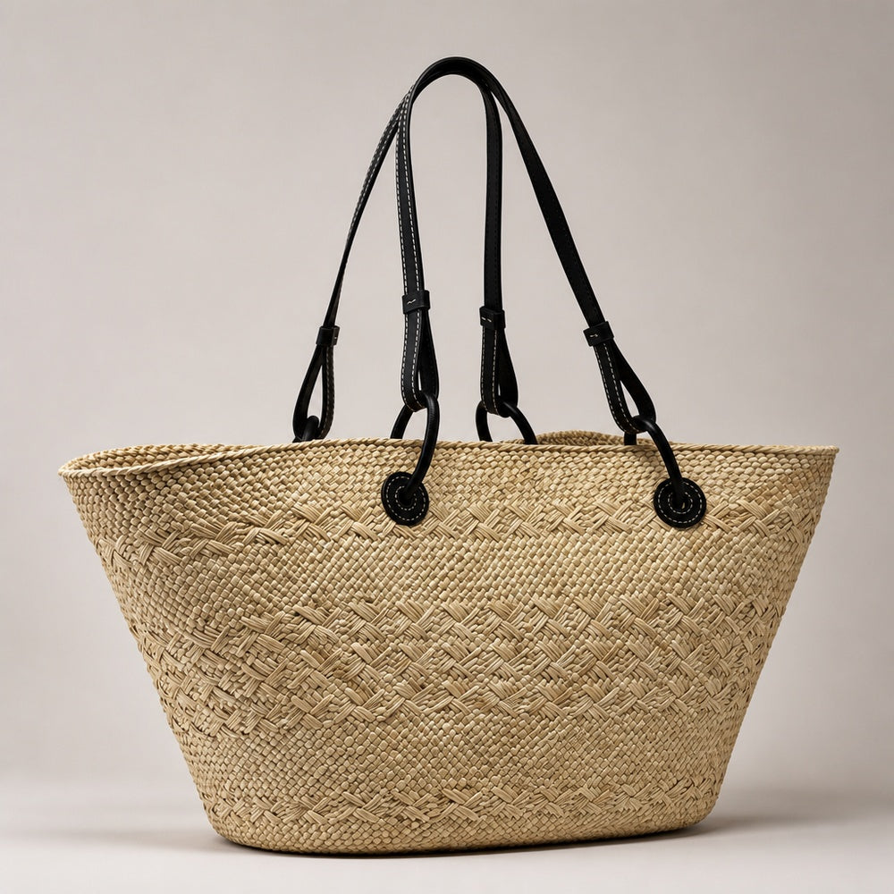 Saint Laurent Panier Raffia Tote
