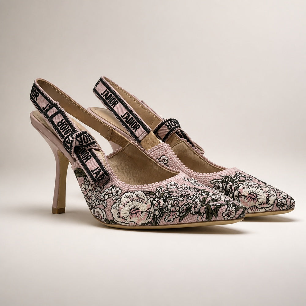 Dior J'Adior Embroidered Slingback Pumps