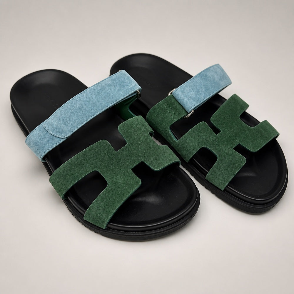 Hermès Chypre Sandals Suede Multicolor
