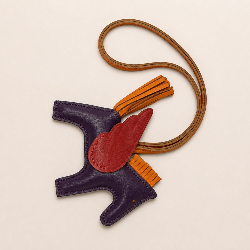 Hermès Rodeo Pegase Charm PM Violet Multicolor